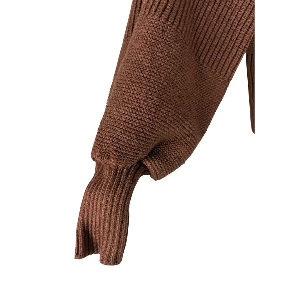 STAUD Benny Ribbed Turtleneck Sweater Pullover Cozy Quiet Luxury Old Money M